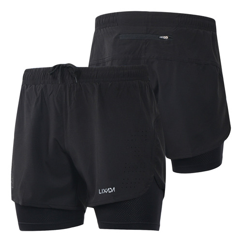 Pantalones Cortos Deportivos Lixada Running Active 2 En 1 Pa