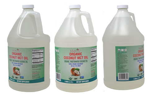 Aceite De Coco Orgánico Mct Certificado Usda Grado Alimentic