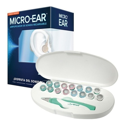 Imagen 2 de 9 de Micro-ear Amplificador 2x1 + Ear Wizard + Cabezales Repuesto