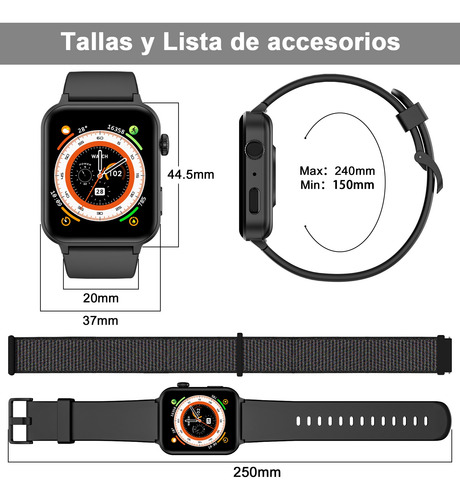 Reloj Smartwatch Inteligente Bluetooth Llamada Asistente Voz