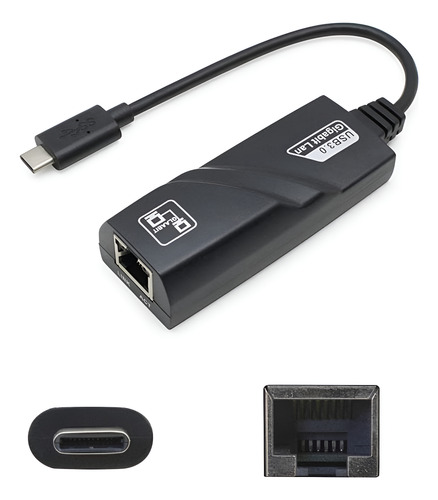 Adaptador Usb C A Rj45 Ethernet Conexión A Red Lan 1000mbps