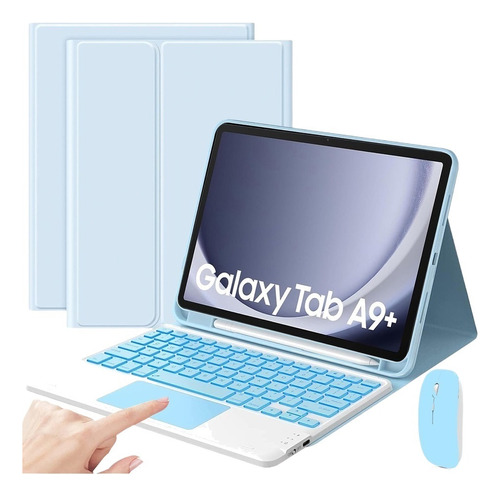 Funda Con Teclado Mouse Para Galaxy Tab A9 Plus 11 Pulgadas