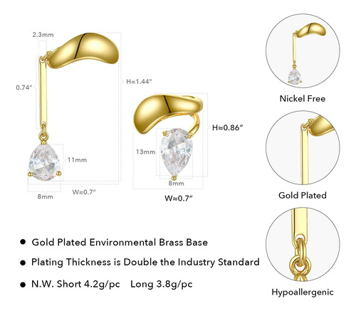 Ef Enfashion Ear Cuff Con Clip De Piedra De Circonita Y Con