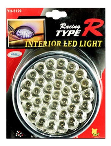 Pack 10 Lámpara Redonda Interna Para Vehículo De Luz Blanca