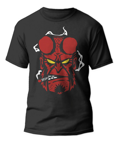 Polera Hellboy Smoke Super Héroes Moda Hombre Niño Algodón