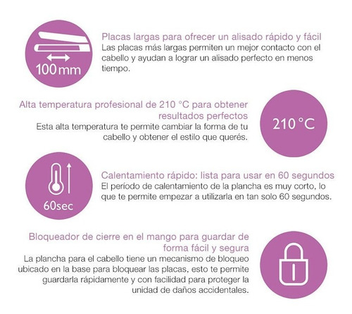 Plancha Planchita De Pelo Philips Hp8321 Turmalina 210° Loi