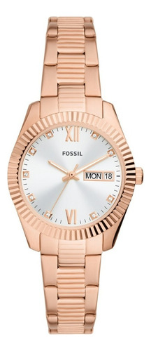 Reloj Mujer Fossil Scarlette Acero Ss Color de la correa Oro Rosa