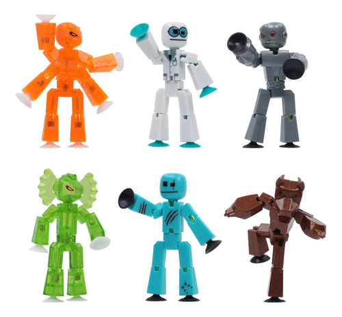 Zing Stikbot Monster Werewolf & Cyborg - Juego De 6 Figuras.