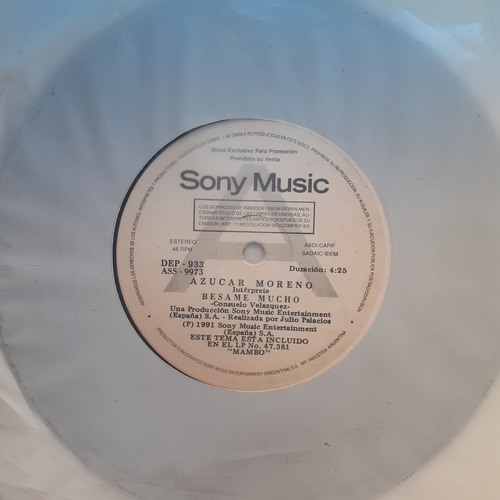 Vinilo Simple - Azucar Moreno (besame Mucho) (Usado)
