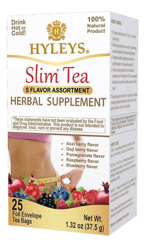 Perdida De Peso Y Detox Natural. Te Slim. Caja X 25. De Usa.
