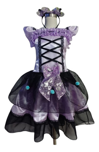 Disfraz Cosplay Halloween Vestido Kuromi 5 (calidad) Niñas Lila 6