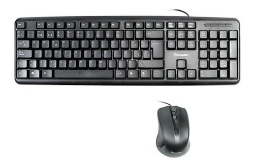 Kit De Mouse Y Teclado Usb Tm-100511 Tecmaster Color Negro