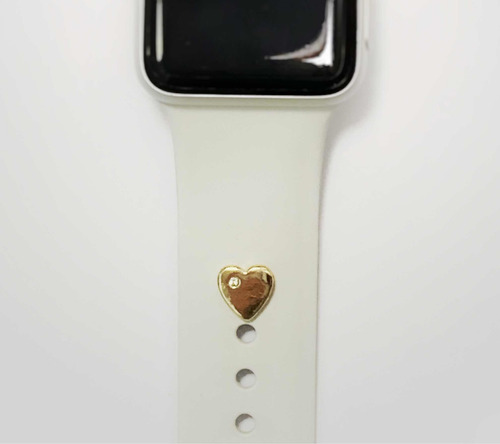 Pin Mini Corazón Dorado Para Smartwatch