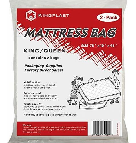 Bolsa De Colchón K Kingplast 2 Pack, 78pulgx10pulgx96puLG,