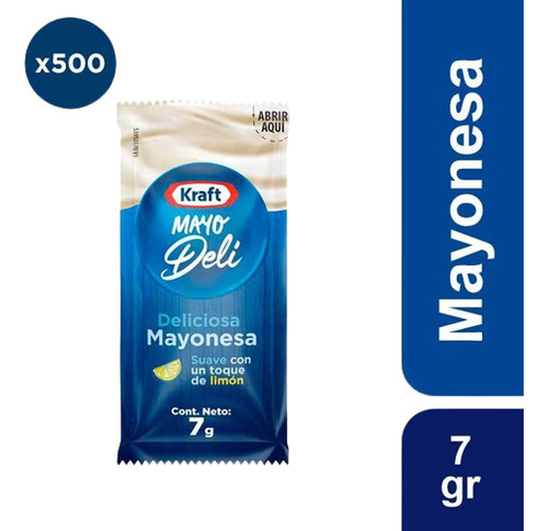 Mayonesa Kraft Mayodeli Sachet 7g Caja 500 Unidades