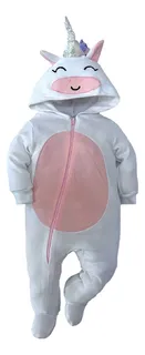 Mameluco Baby Kisses Algodón Con Gorro Bordado Unicornio