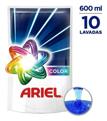 3 Pza Detergente Líquido Ariel Color Lavar Ropa Blanca Y De