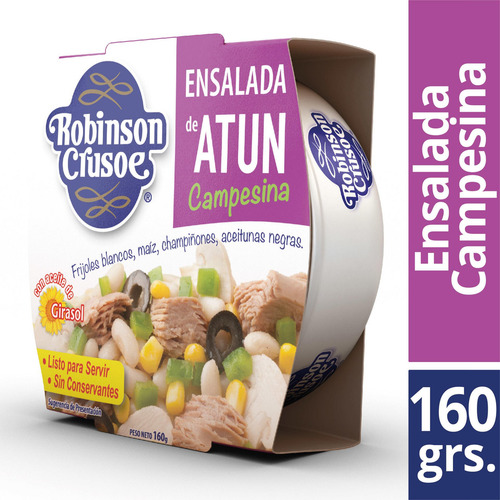 Ensalada De Atún Campesina Robinson Crusoe 160 Cc