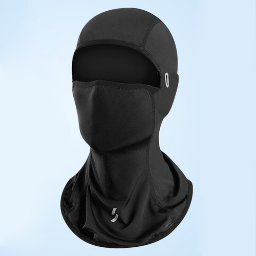 Máscara Pasamontañas Transpirables Protección Uv Balaclava Color Negro Diseño De La Tela Poliéster Talla One Size