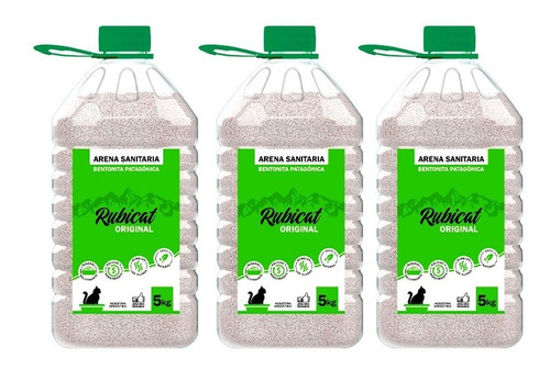 Piedras Aglomerante Gatos Sanitaria Rubicat Original X 15kg