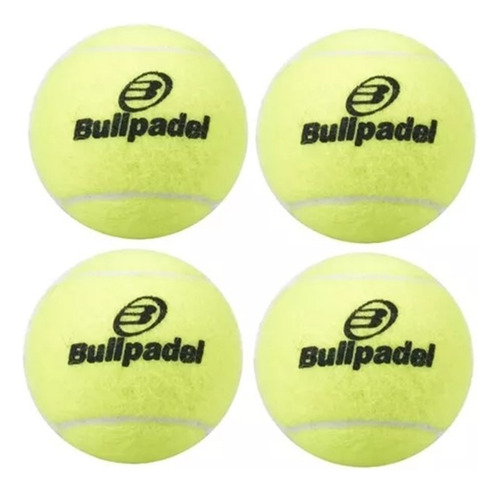 Pelotas Bullpadel Sueltas X 4 Unidades Tenis Padel Olivos 