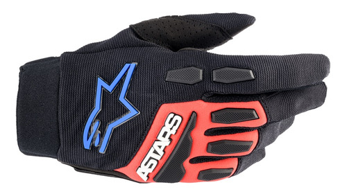 Luva Alpinestars Full Bore Xt Vermelho Azul Cross Motocross Cor Preto/Vermelho/Azul Tamanho 2XL