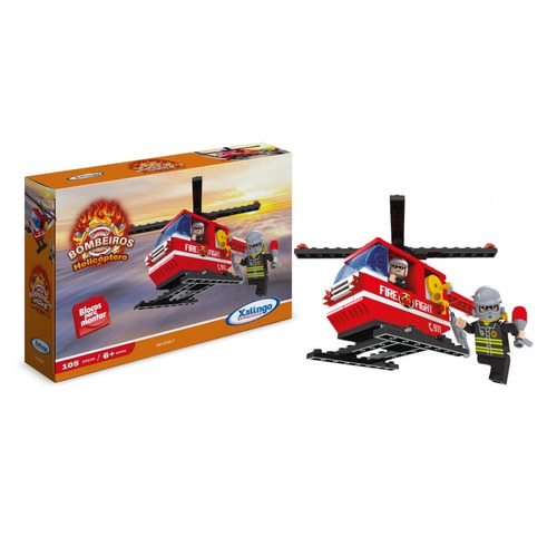 Lego - Blocos De Encaixe Bombeiros Helicóptero