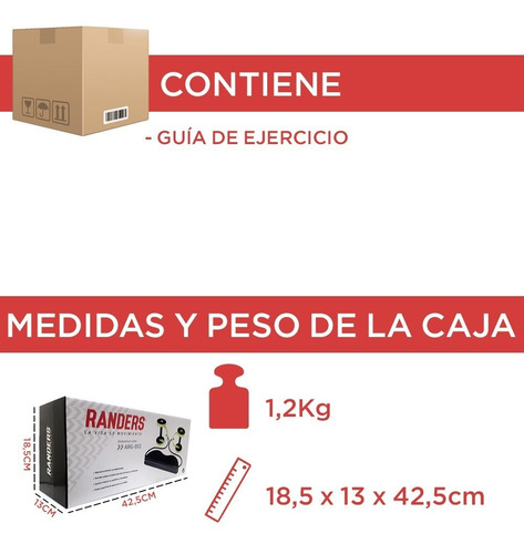 Ejercitador Roller Abdominal Randers Arg-012 Fuerza Tonifica