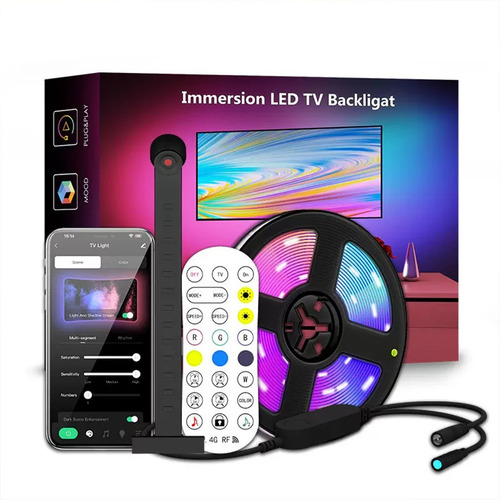 Qmx Tira Led Tv Hd - Sincronización Pantalla 16m Colores Rgb