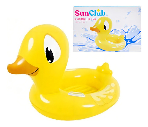 Inflable Pato Flotador, P/bebes Niños P/pileta, Verano 12884 Color Amarillo