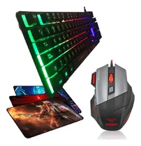 Comprar Kit Gamer 3 En 1 Teclado Gamer Neon + Mouse + Pad