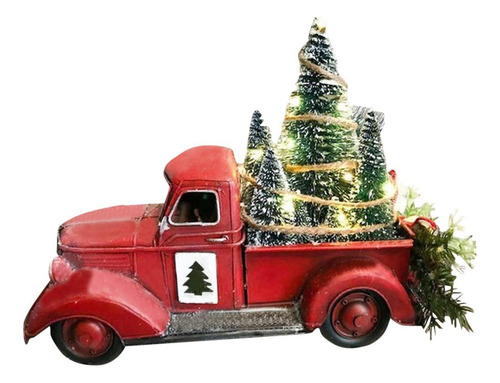Decoración De Camión Rojo, Decoración Vintage Para Árbol De