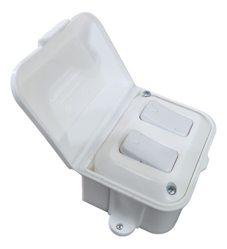 Caja Capsulada Blanca Exterior 2 Punto Interruptor Taad