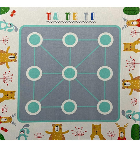 Ta Te Ti De Tela Tres En Raya Juego Didáctico Lona Infantil