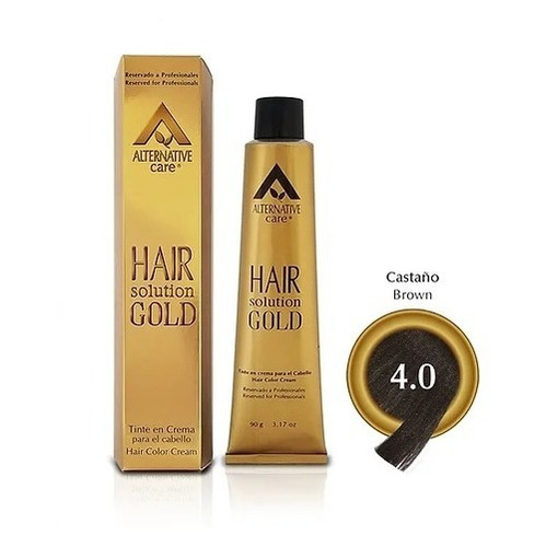Tinte Hair Solution Gold 60ml  Castaño Medio 4.0