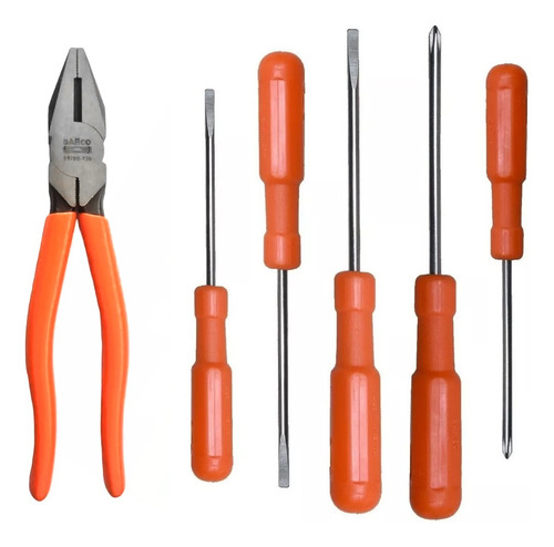 Kit Pinza + 5 Destornilladores Bahco Profesionales Blister