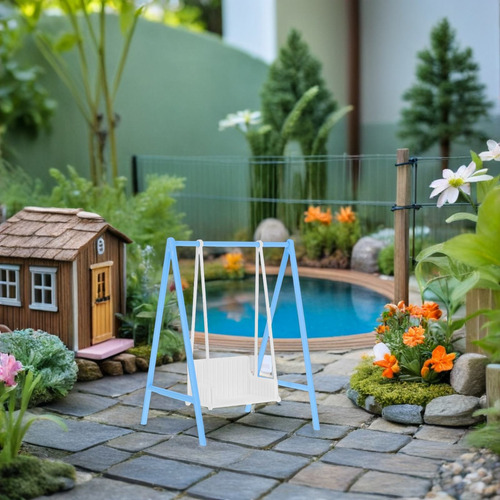 Mini Swing: Móveis De Casa De Bonecas Porch Swing Em Miniatu