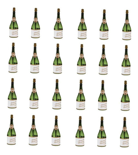 24 Unids Mini Botellas De Burbujas De Champagne Cumpleaños