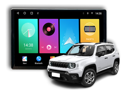 Multimídia Jeep Renegade 2019 2020 2021 2022 2023 V2 Tesla 1