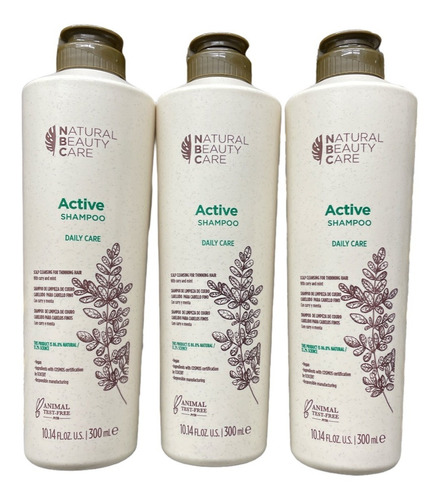 3 Pzas Shampoo Active Anticaída 300 Ml Nbc Envío Gratis