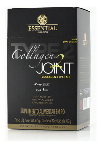 Collagen 2 Joint 300g 30 Saches Essential Nutrition Sabor Neutro