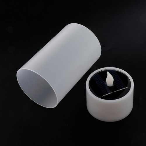 Lámpara Solar Recargable De Vela Led 3d Luz De Noche Ligera