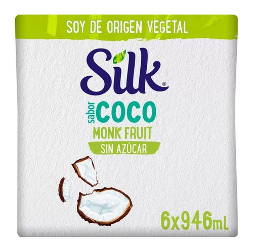 Bebida Vegetal Sabor Coco Monk Fruit Silk 6 De 946 Ml