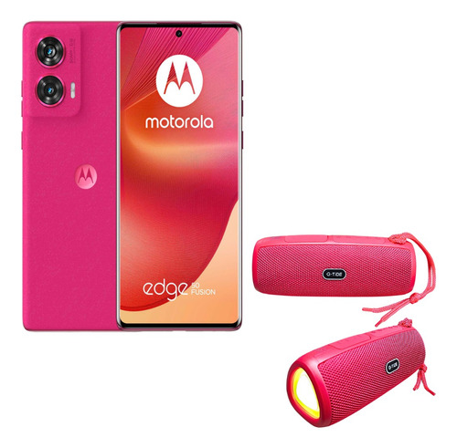 Motorola Edge 50 Fusion Rosa + Bocina Portátil G-tide Sh20 Rosa