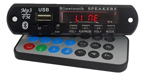 Módulo Mp3 Usb/sd/fm/aux C/ Bluetooth Con Control Remoto