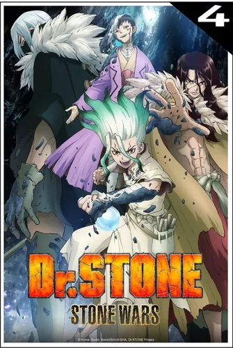 Dr. Stone lanza póster de Senku y sus amigos para temporada 3