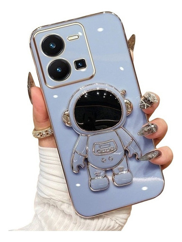 Funda Para Teléfono Vivo Y35candy Color Astronaut Stand Delu