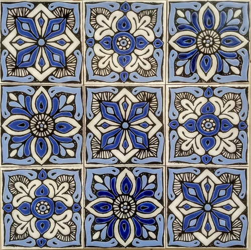 Azulejos Decorados 15 X 15 Casablanca (cobalto)