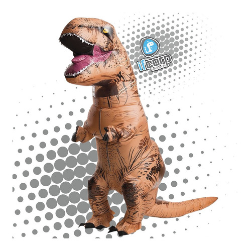 Disfraz T-rex Tiranosaurio Dinosaurio Adulto Rex Inflable