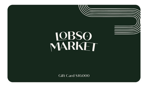 Gift Card Verde Lobso Market Tienda De Bebidas